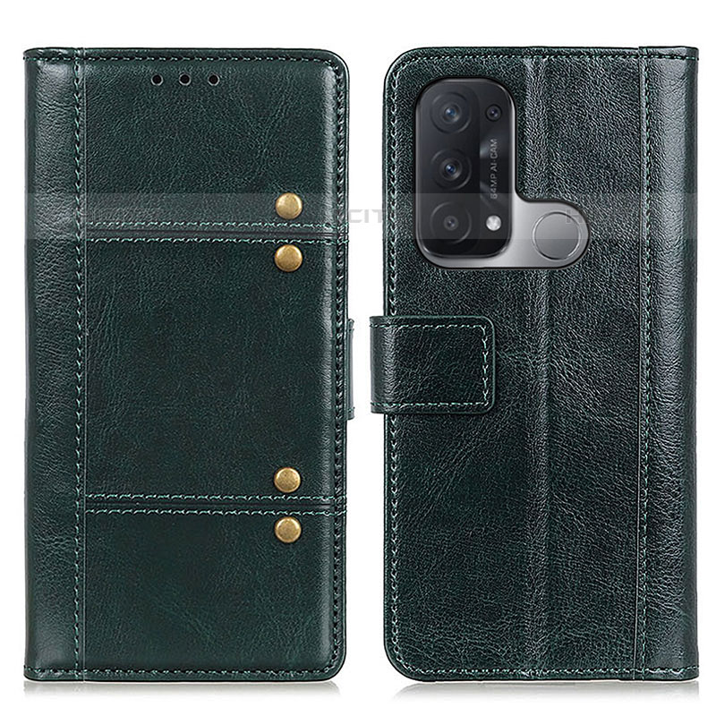 Coque Portefeuille Livre Cuir Etui Clapet M06L pour Oppo Reno5 A Vert Plus