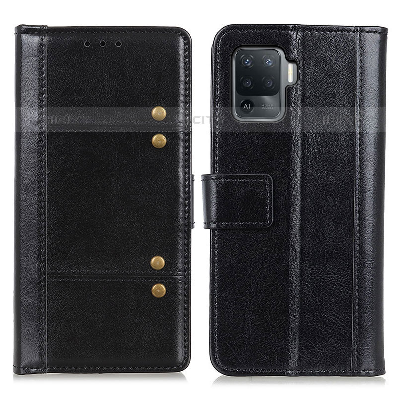 Coque Portefeuille Livre Cuir Etui Clapet M06L pour Oppo Reno5 Lite Noir Plus