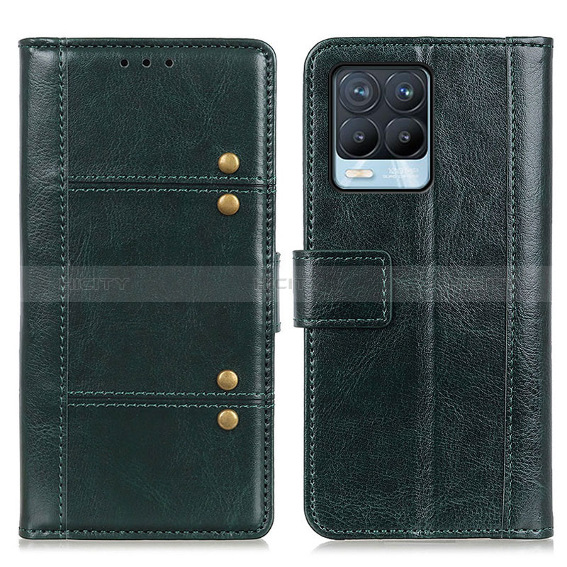 Coque Portefeuille Livre Cuir Etui Clapet M06L pour Realme 8 4G Vert Plus