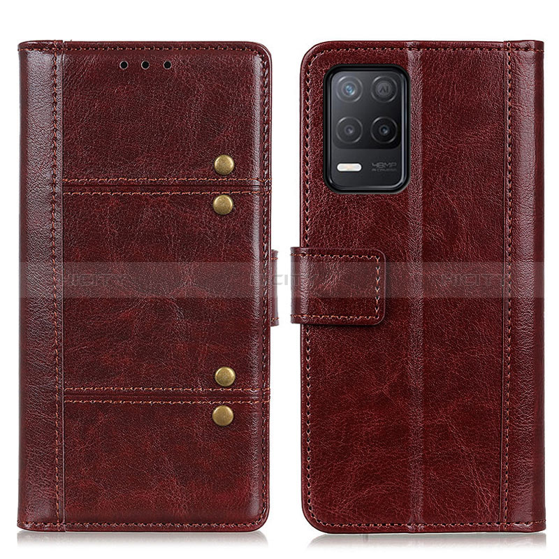 Coque Portefeuille Livre Cuir Etui Clapet M06L pour Realme Narzo 30 5G Marron Plus