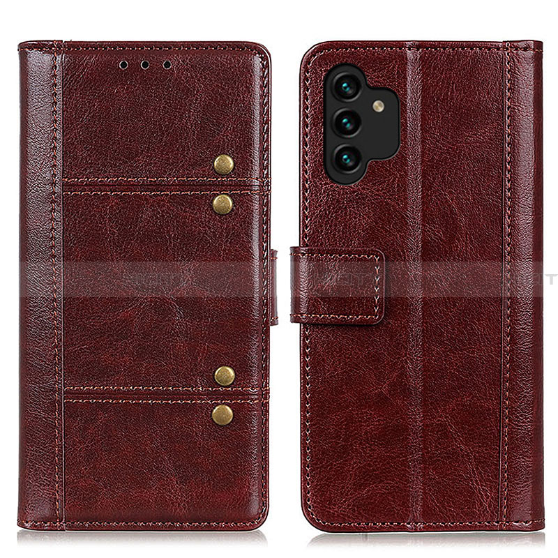 Coque Portefeuille Livre Cuir Etui Clapet M06L pour Samsung Galaxy A13 4G Marron Plus