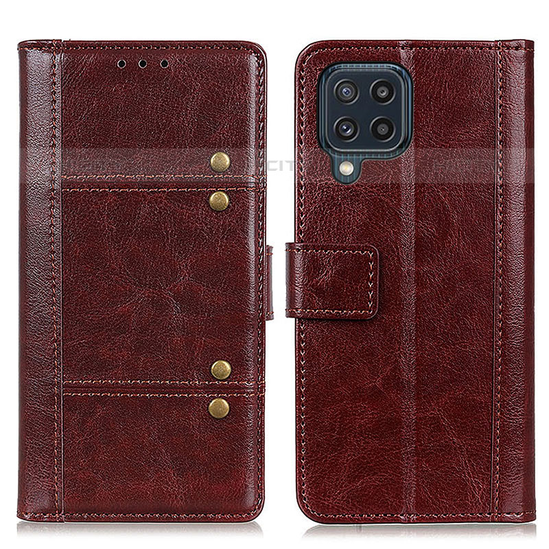 Coque Portefeuille Livre Cuir Etui Clapet M06L pour Samsung Galaxy M32 4G Marron Plus