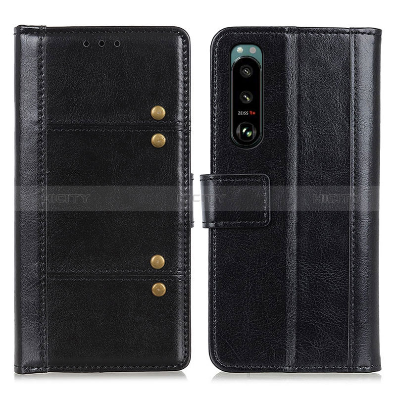 Coque Portefeuille Livre Cuir Etui Clapet M06L pour Sony Xperia 5 III Noir Plus