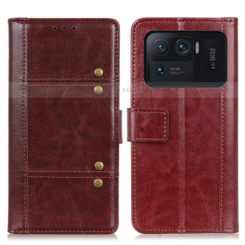 Coque Portefeuille Livre Cuir Etui Clapet M06L pour Xiaomi Mi 11 Ultra 5G Marron Plus