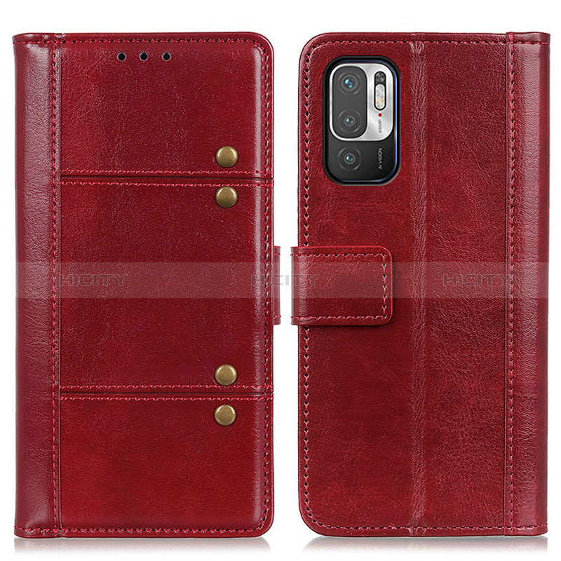 Coque Portefeuille Livre Cuir Etui Clapet M06L pour Xiaomi Redmi Note 10 5G Rouge Plus