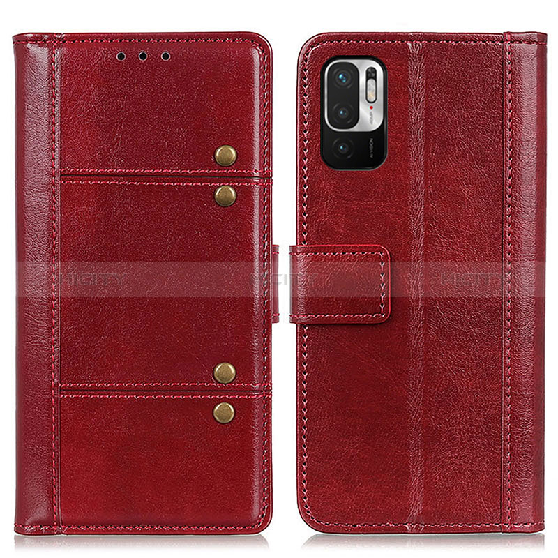 Coque Portefeuille Livre Cuir Etui Clapet M06L pour Xiaomi Redmi Note 10 JE 5G Rouge Plus