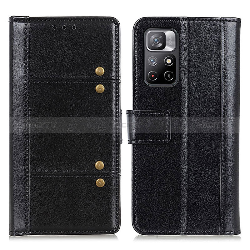 Coque Portefeuille Livre Cuir Etui Clapet M06L pour Xiaomi Redmi Note 11S 5G Noir Plus