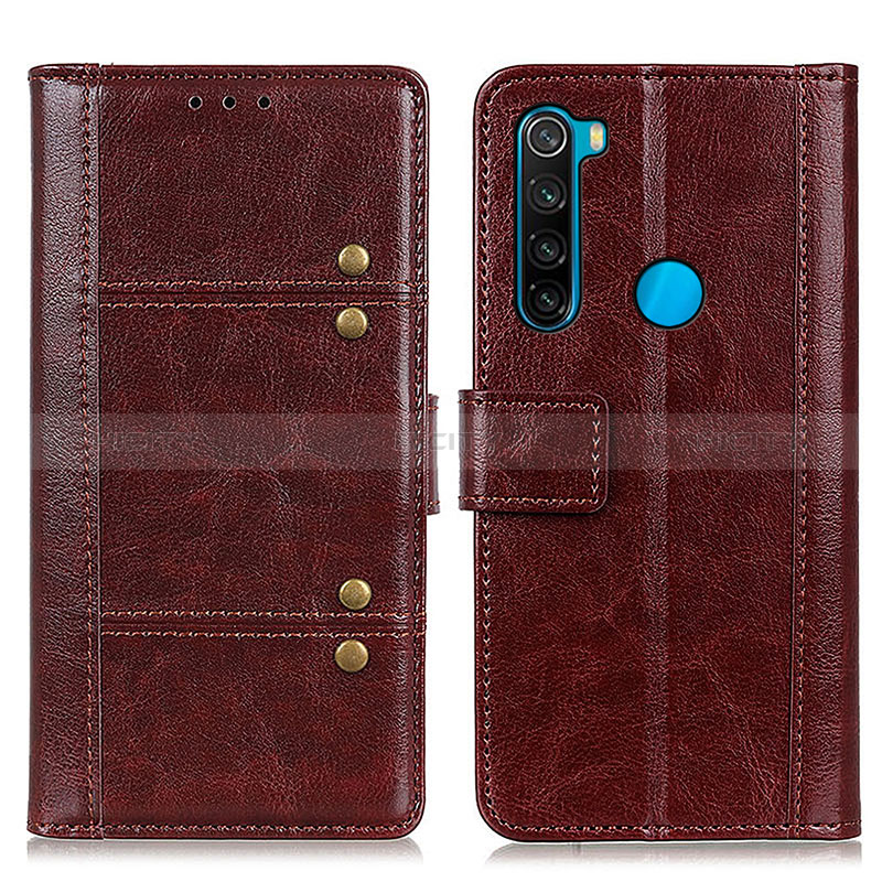 Coque Portefeuille Livre Cuir Etui Clapet M06L pour Xiaomi Redmi Note 8 (2021) Marron Plus