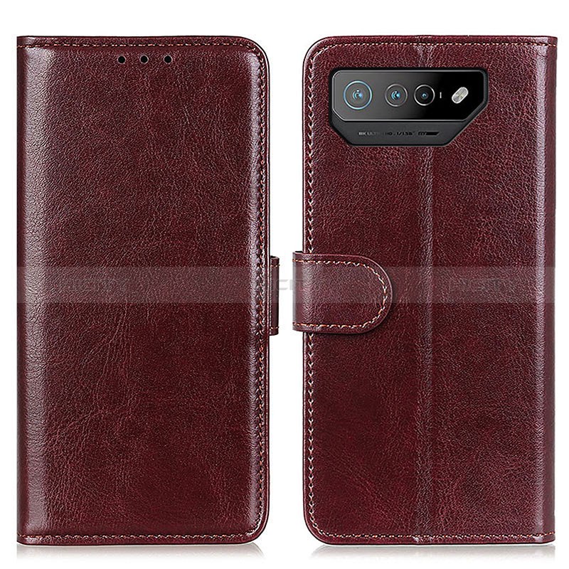 Coque Portefeuille Livre Cuir Etui Clapet M07L pour Asus ROG Phone 7 Marron Plus