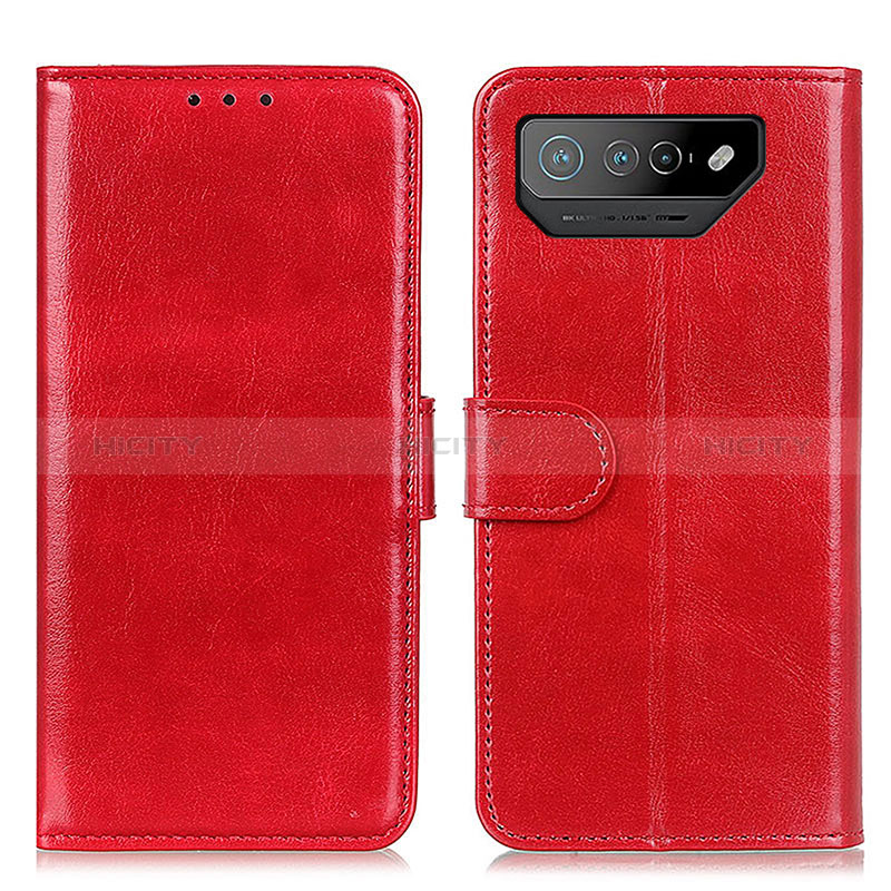 Coque Portefeuille Livre Cuir Etui Clapet M07L pour Asus ROG Phone 7 Ultimate Rouge Plus