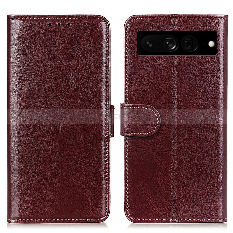 Coque Portefeuille Livre Cuir Etui Clapet M07L pour Google Pixel 7 Pro 5G Marron Plus