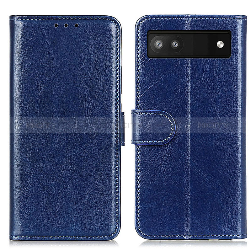 Coque Portefeuille Livre Cuir Etui Clapet M07L pour Google Pixel 7a 5G Bleu Plus