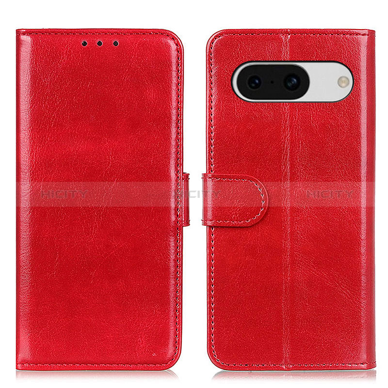 Coque Portefeuille Livre Cuir Etui Clapet M07L pour Google Pixel 8a 5G Rouge Plus