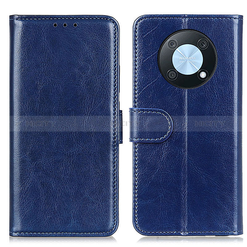 Coque Portefeuille Livre Cuir Etui Clapet M07L pour Huawei Enjoy 50 Pro Bleu Plus