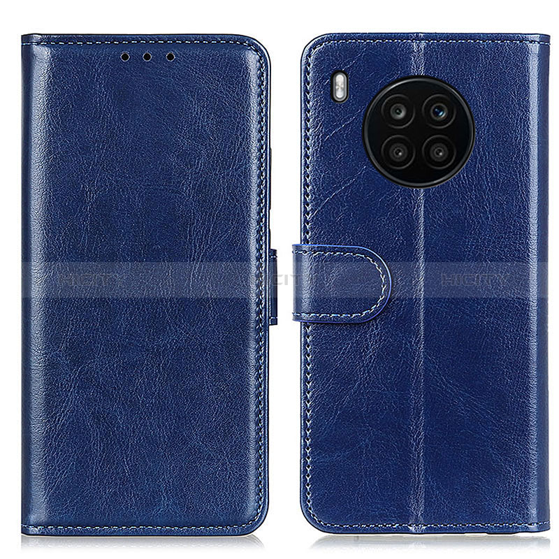 Coque Portefeuille Livre Cuir Etui Clapet M07L pour Huawei Honor 50 Lite Bleu Plus