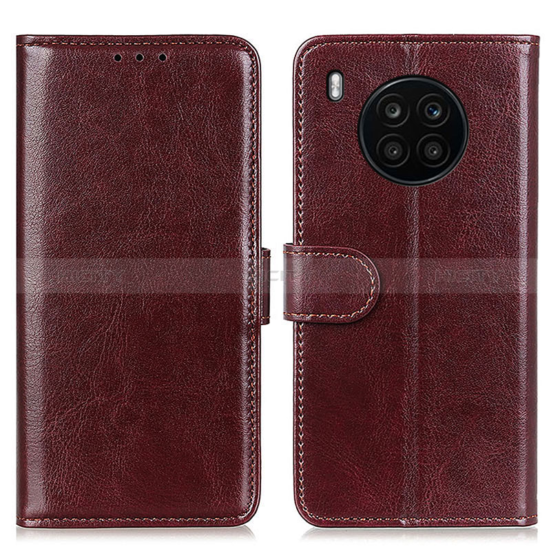 Coque Portefeuille Livre Cuir Etui Clapet M07L pour Huawei Honor 50 Lite Marron Plus