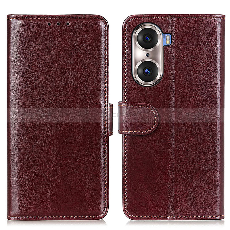 Coque Portefeuille Livre Cuir Etui Clapet M07L pour Huawei Honor 60 5G Marron Plus