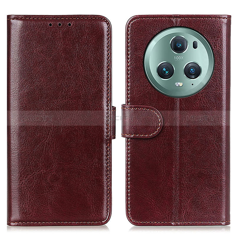 Coque Portefeuille Livre Cuir Etui Clapet M07L pour Huawei Honor Magic5 Pro 5G Marron Plus