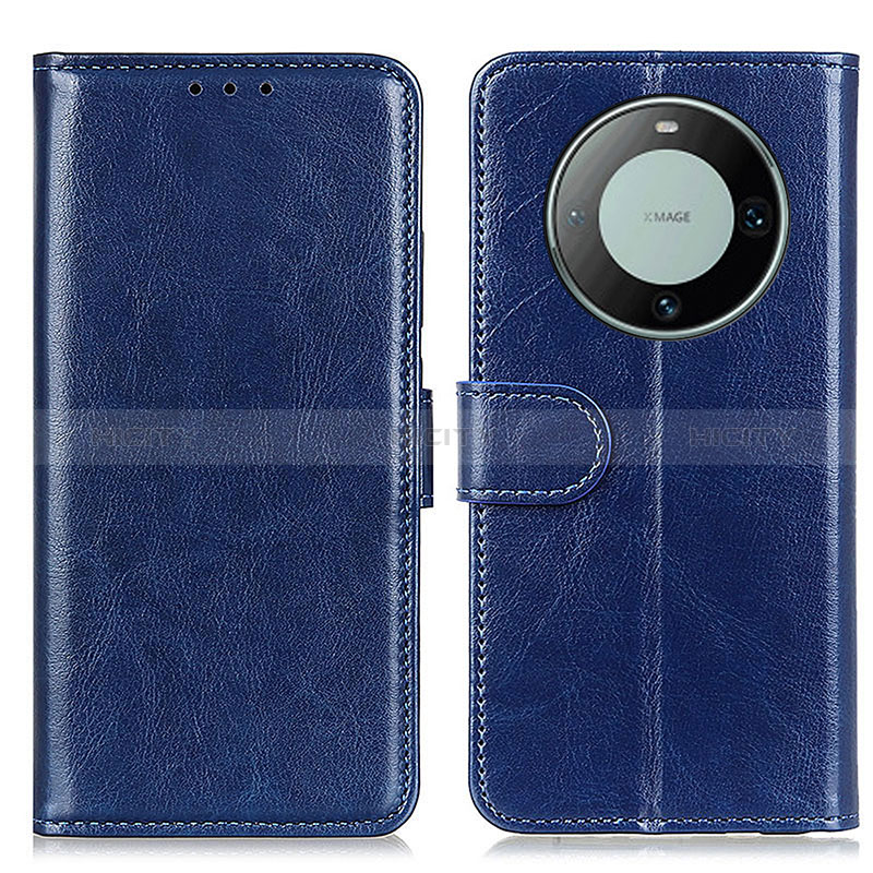 Coque Portefeuille Livre Cuir Etui Clapet M07L pour Huawei Mate 60 Pro Bleu Plus