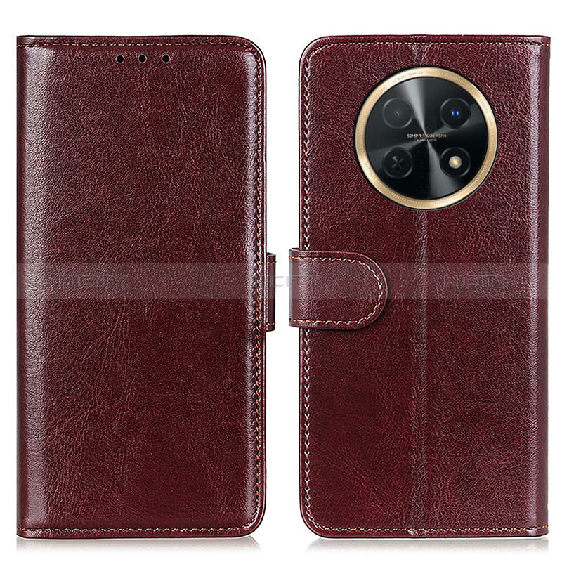 Coque Portefeuille Livre Cuir Etui Clapet M07L pour Huawei Nova Y91 Marron Plus