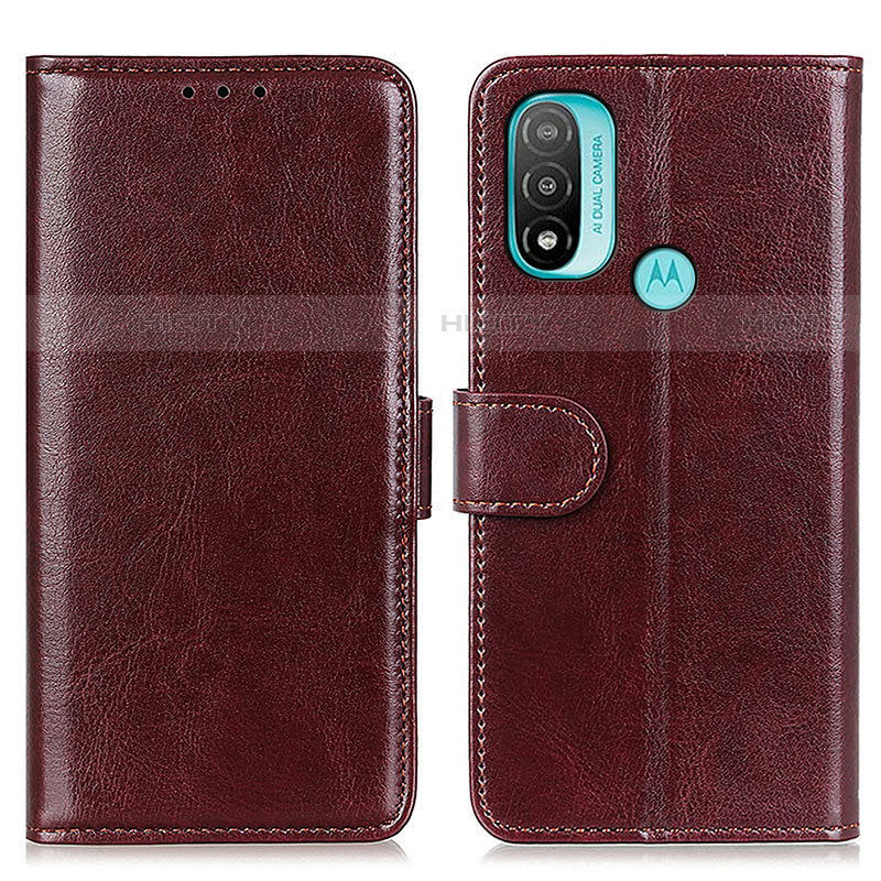 Coque Portefeuille Livre Cuir Etui Clapet M07L pour Motorola Moto E30 Marron Plus