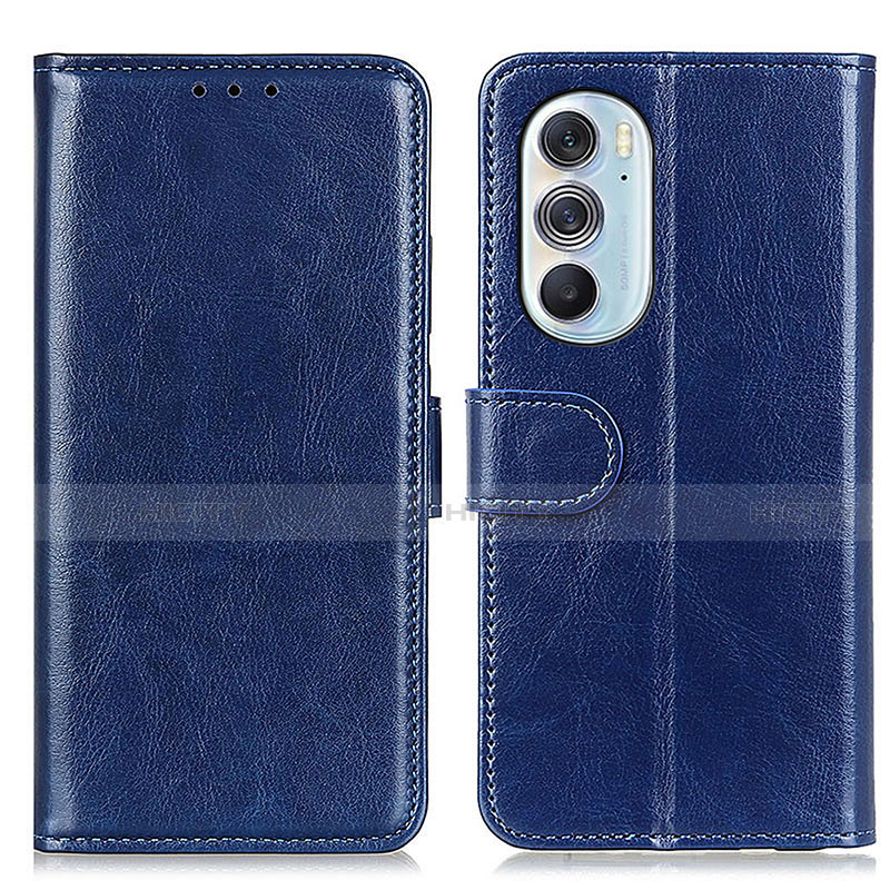 Coque Portefeuille Livre Cuir Etui Clapet M07L pour Motorola Moto Edge 30 Pro 5G Bleu Plus