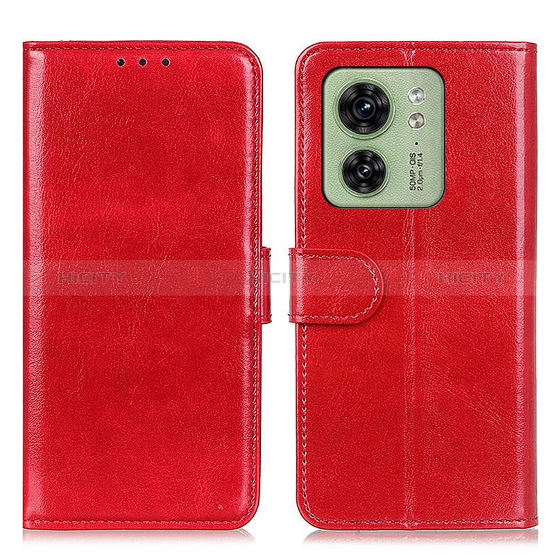 Coque Portefeuille Livre Cuir Etui Clapet M07L pour Motorola Moto Edge 40 5G Rouge Plus