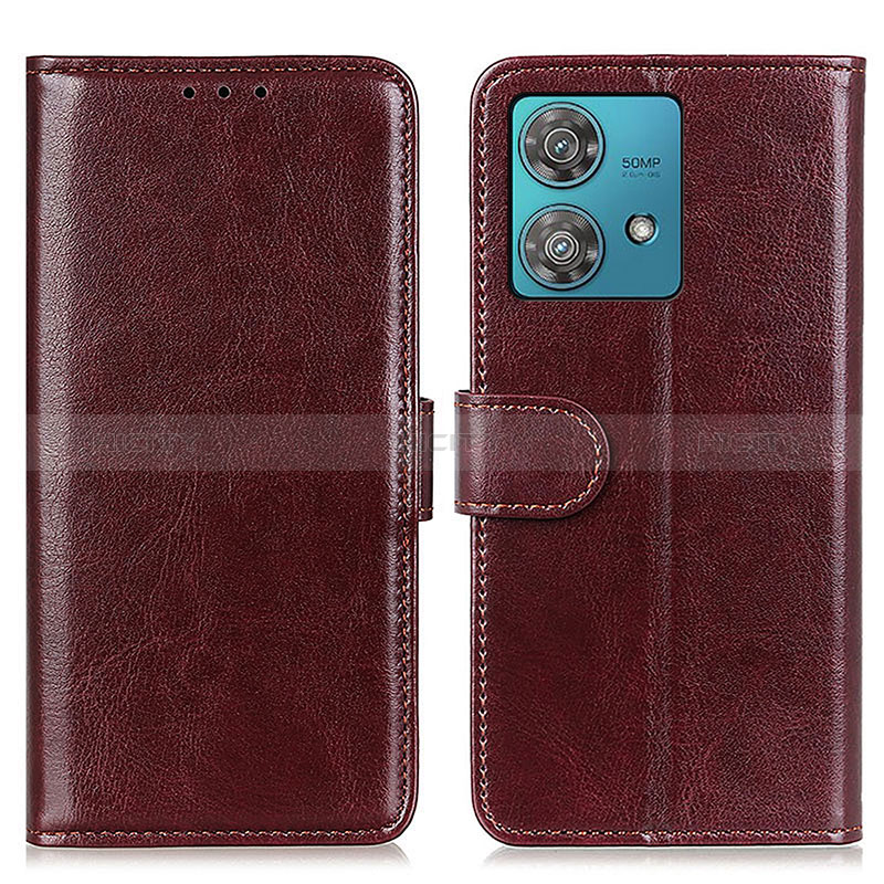 Coque Portefeuille Livre Cuir Etui Clapet M07L pour Motorola Moto Edge 40 Neo 5G Marron Plus