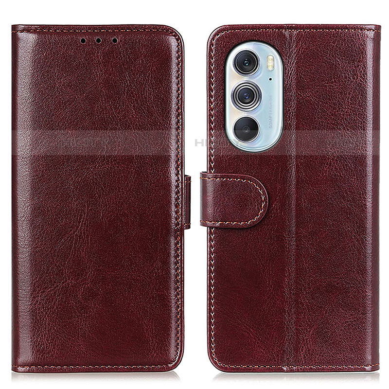 Coque Portefeuille Livre Cuir Etui Clapet M07L pour Motorola Moto Edge Plus (2022) 5G Marron Plus