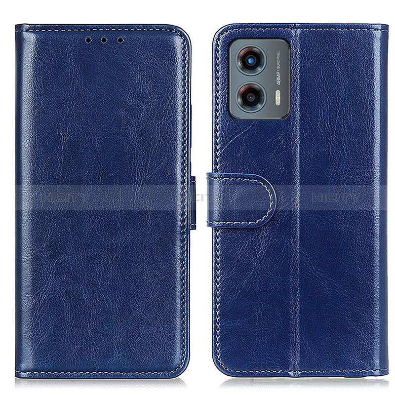 Coque Portefeuille Livre Cuir Etui Clapet M07L pour Motorola Moto G 5G (2023) Bleu Plus