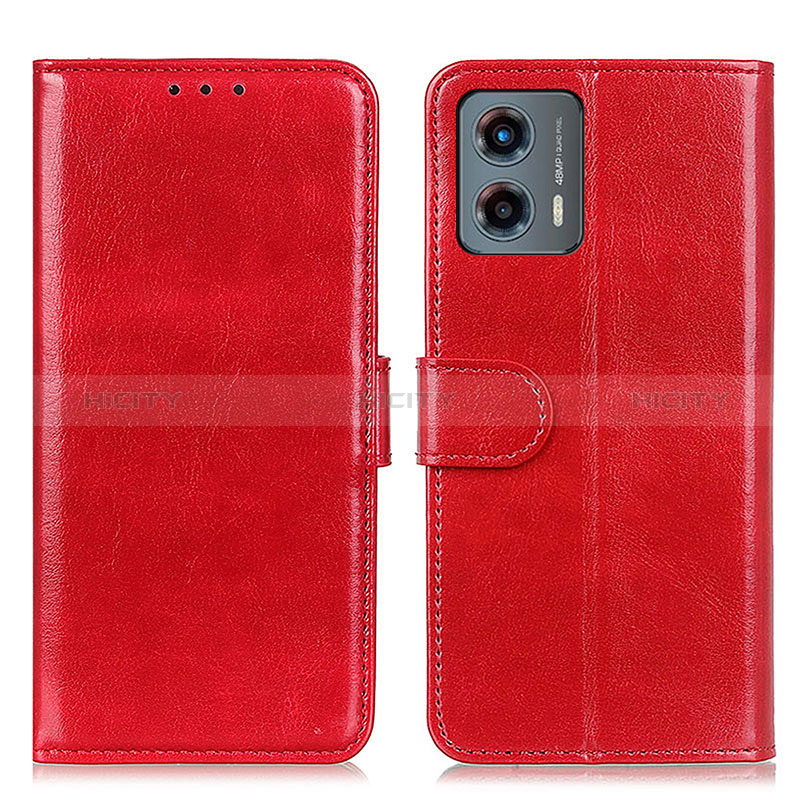 Coque Portefeuille Livre Cuir Etui Clapet M07L pour Motorola Moto G 5G (2023) Rouge Plus