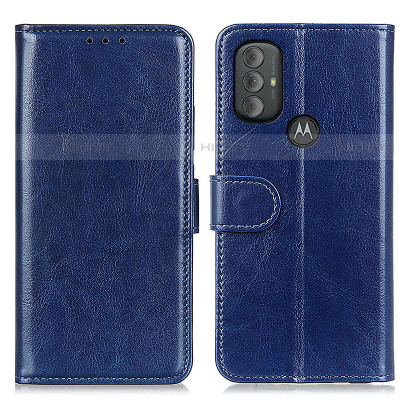 Coque Portefeuille Livre Cuir Etui Clapet M07L pour Motorola Moto G Play (2023) Bleu Plus