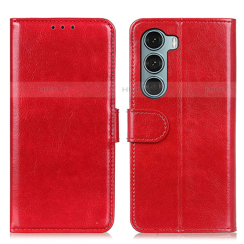 Coque Portefeuille Livre Cuir Etui Clapet M07L pour Motorola Moto G200 5G Rouge Plus