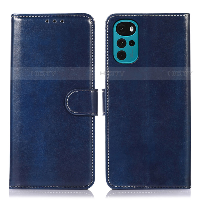 Coque Portefeuille Livre Cuir Etui Clapet M07L pour Motorola Moto G22 Bleu Plus