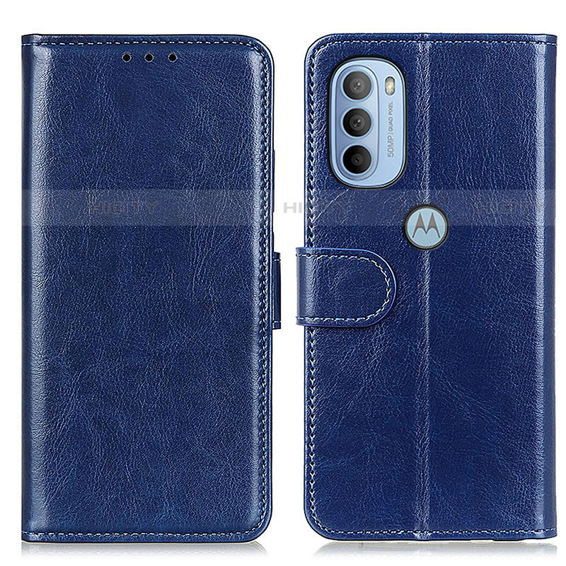 Coque Portefeuille Livre Cuir Etui Clapet M07L pour Motorola Moto G41 Bleu Plus