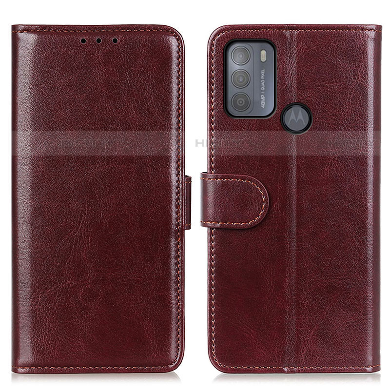 Coque Portefeuille Livre Cuir Etui Clapet M07L pour Motorola Moto G50 Marron Plus