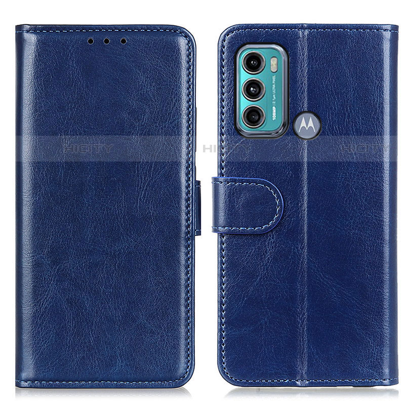 Coque Portefeuille Livre Cuir Etui Clapet M07L pour Motorola Moto G60 Bleu Plus