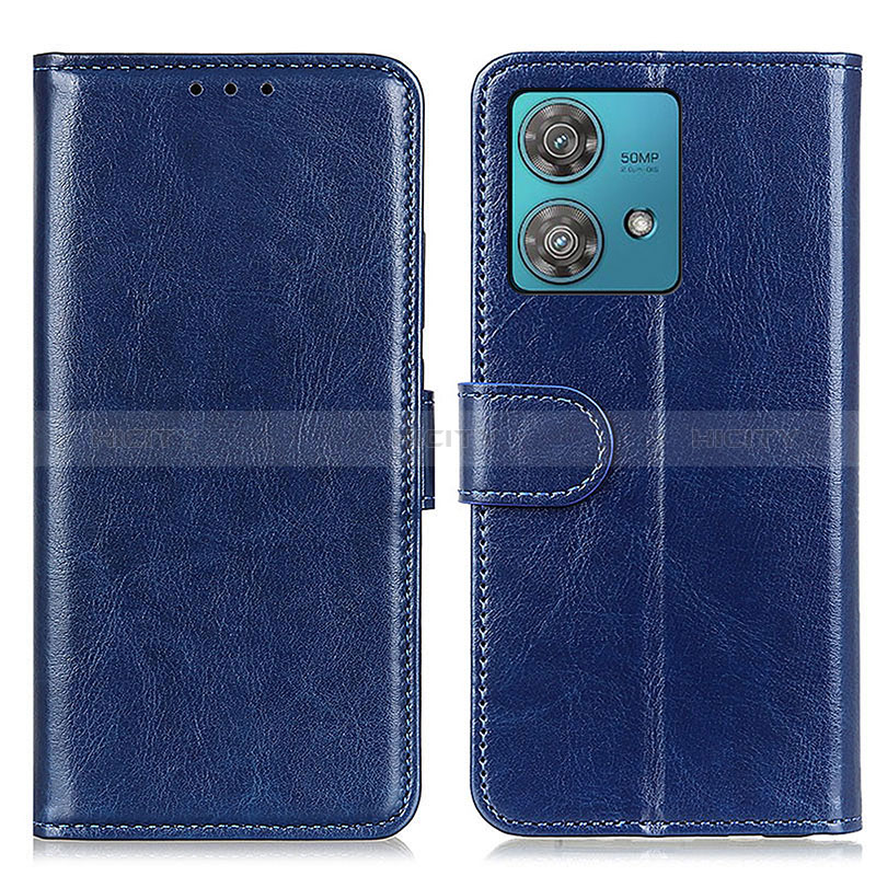 Coque Portefeuille Livre Cuir Etui Clapet M07L pour Motorola Moto G84 5G Bleu Plus