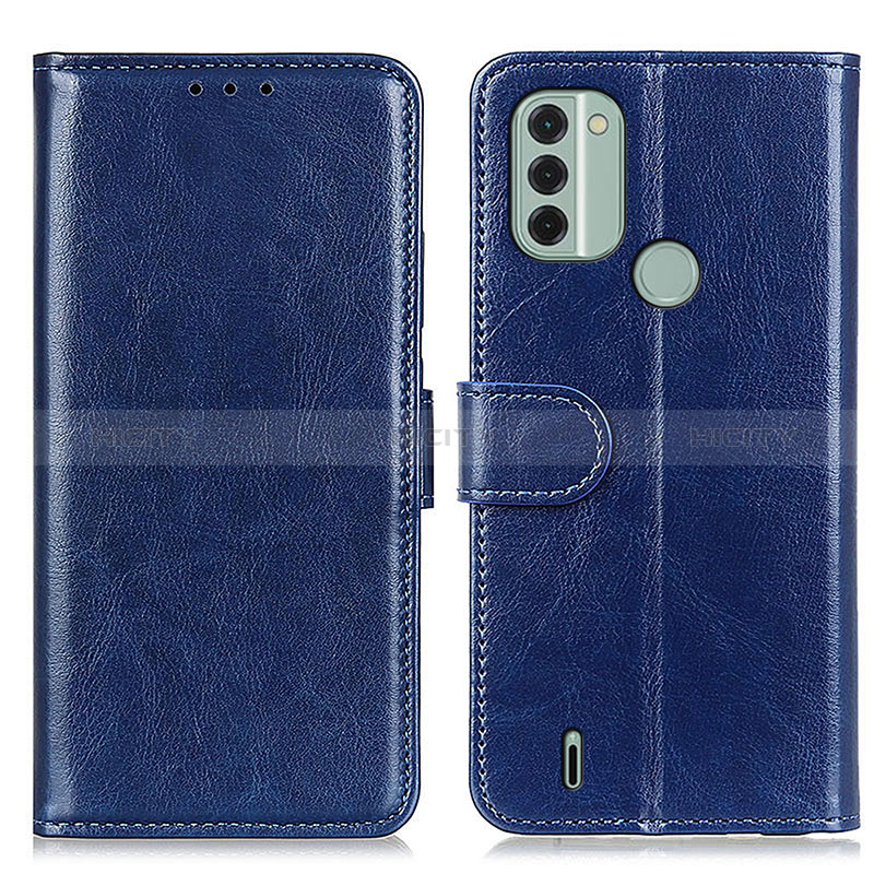 Coque Portefeuille Livre Cuir Etui Clapet M07L pour Nokia C31 Bleu Plus