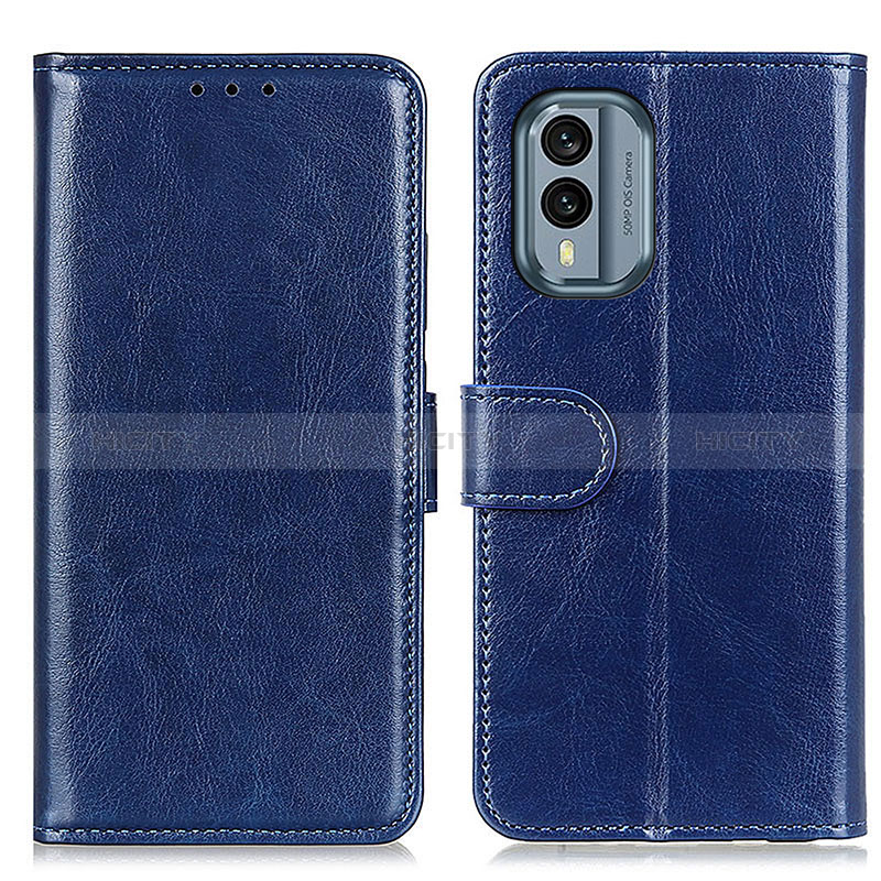 Coque Portefeuille Livre Cuir Etui Clapet M07L pour Nokia X30 5G Bleu Plus