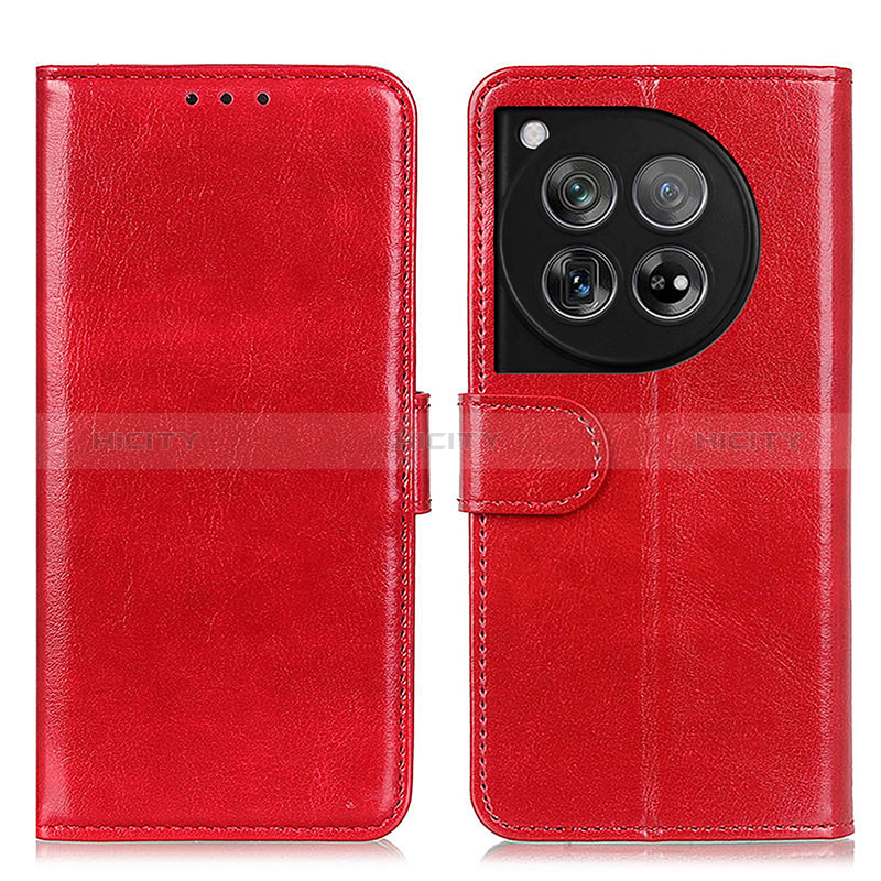 Coque Portefeuille Livre Cuir Etui Clapet M07L pour OnePlus Ace 3 5G Rouge Plus