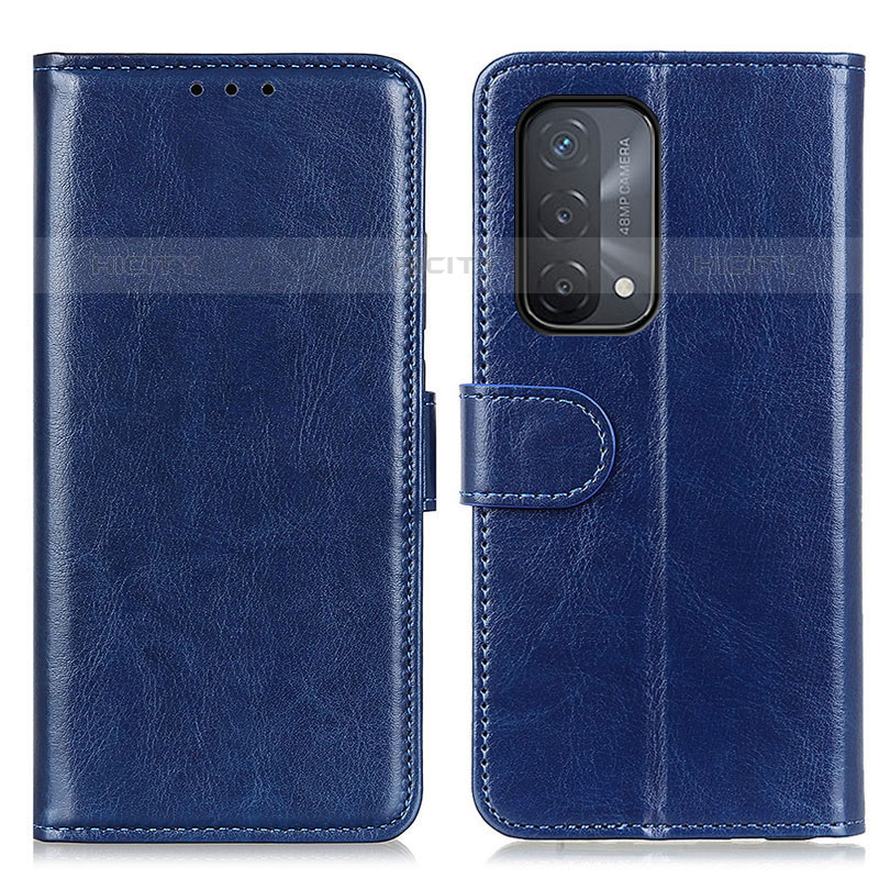 Coque Portefeuille Livre Cuir Etui Clapet M07L pour OnePlus Nord N200 5G Bleu Plus