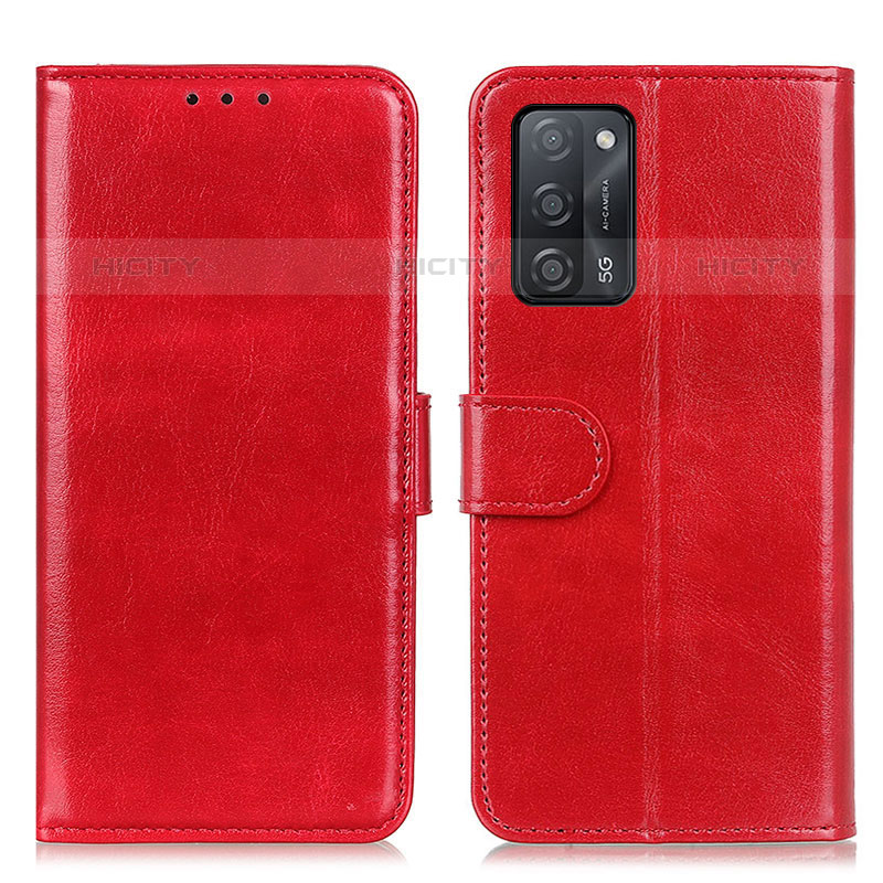 Coque Portefeuille Livre Cuir Etui Clapet M07L pour Oppo A53s 5G Rouge Plus