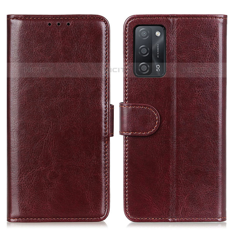 Coque Portefeuille Livre Cuir Etui Clapet M07L pour Oppo A55 5G Marron Plus