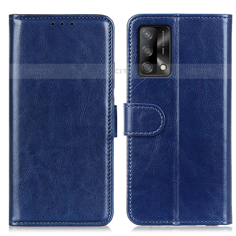 Coque Portefeuille Livre Cuir Etui Clapet M07L pour Oppo A74 4G Bleu Plus