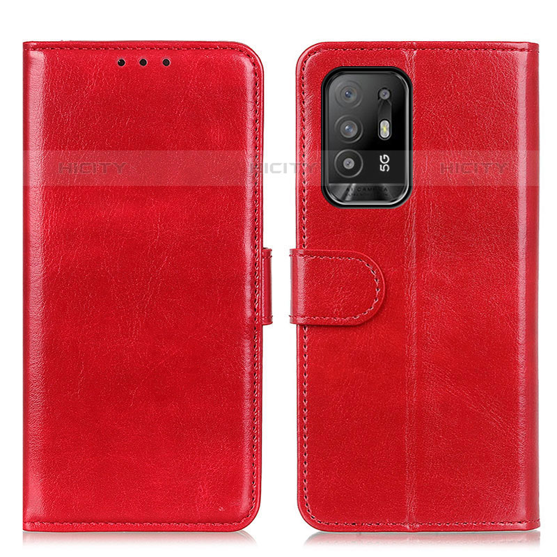 Coque Portefeuille Livre Cuir Etui Clapet M07L pour Oppo A95 5G Rouge Plus