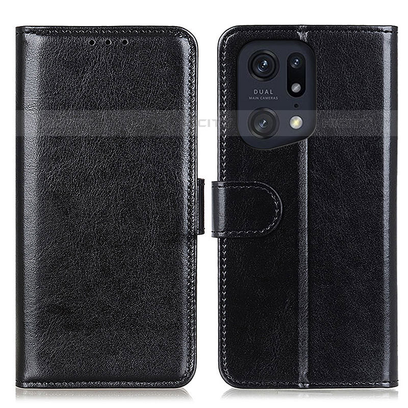 Coque Portefeuille Livre Cuir Etui Clapet M07L pour Oppo Find X5 Pro 5G Noir Plus