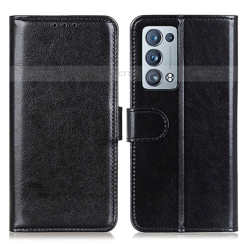 Coque Portefeuille Livre Cuir Etui Clapet M07L pour Oppo Reno6 Pro+ Plus 5G Noir Plus