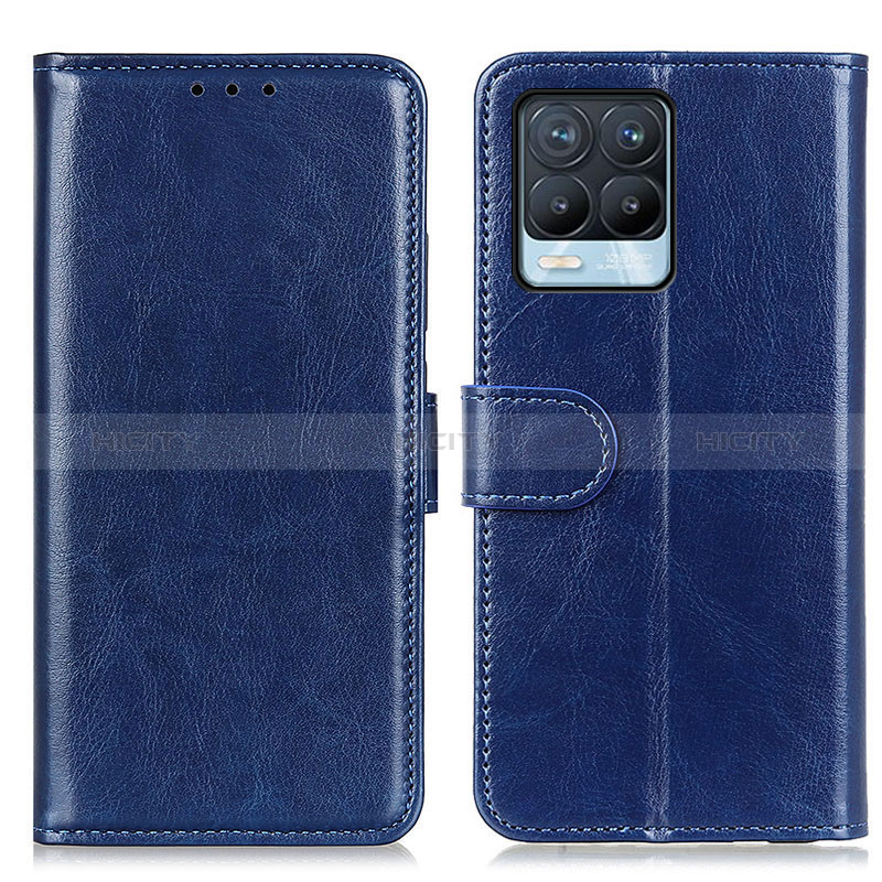 Coque Portefeuille Livre Cuir Etui Clapet M07L pour Realme 8 Pro Bleu Plus