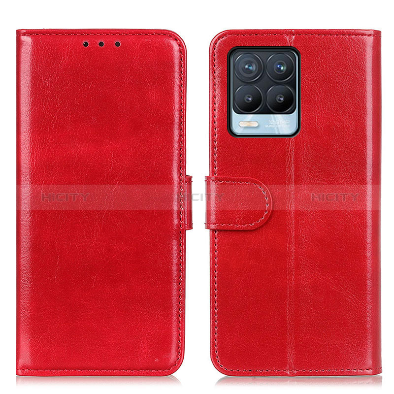 Coque Portefeuille Livre Cuir Etui Clapet M07L pour Realme 8 Pro Rouge Plus